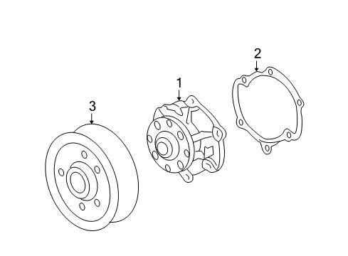 2011 Cadillac STS Water Pump Diagram