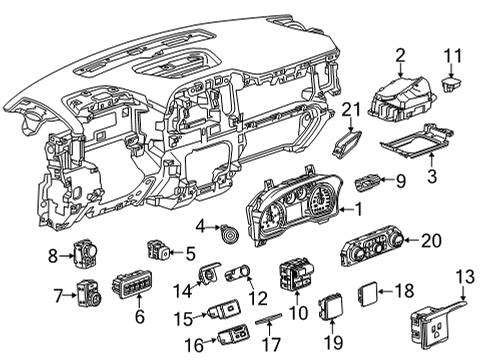 2022 GMC Sierra 2500 HD Select Switch, Jet Black Diagram for 84526532