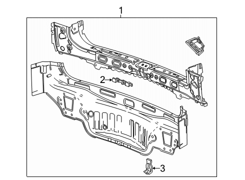 2025 GMC Acadia Panel, Rear End Diagram for 26493633