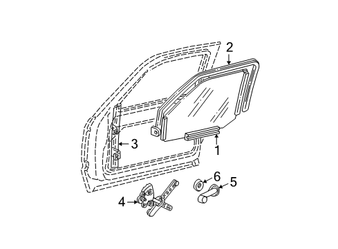 1995 Chevy K2500 Front Door Diagram