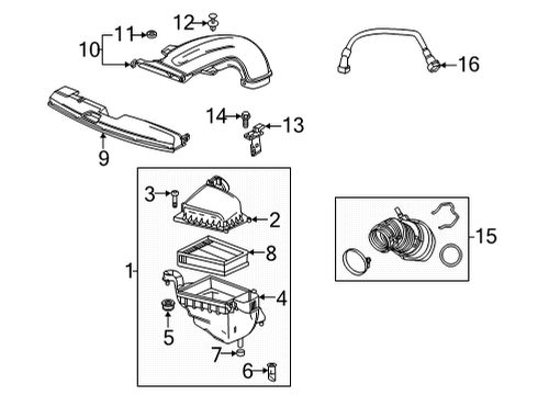 2021 Buick Encore GX Air Cleaner Assembly Diagram for 42712664