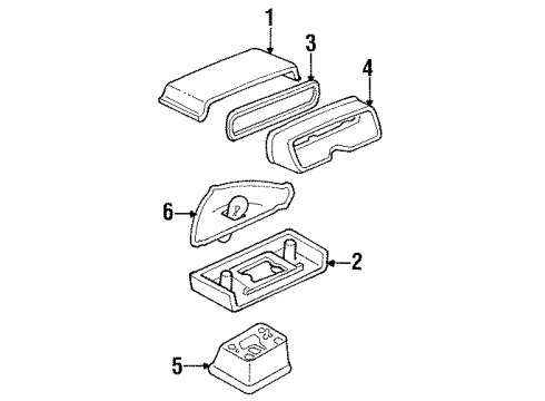 1990 Pontiac Grand Am High Mount Lamps Diagram