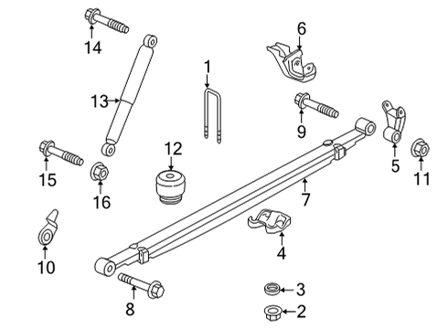 2021 Chevy Silverado 2500 HD Rear Suspension Components Diagram 2 - Thumbnail