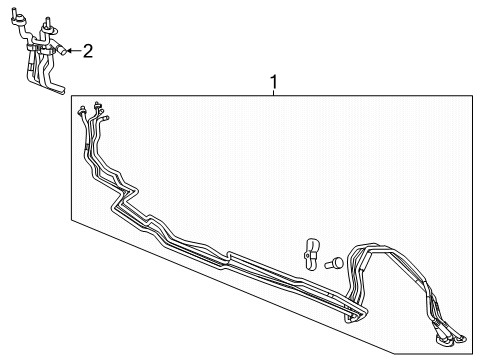 2025 GMC Acadia Tube Assembly-Auxiliary A/C Evaporator Intermediate Diagram for 26469876
