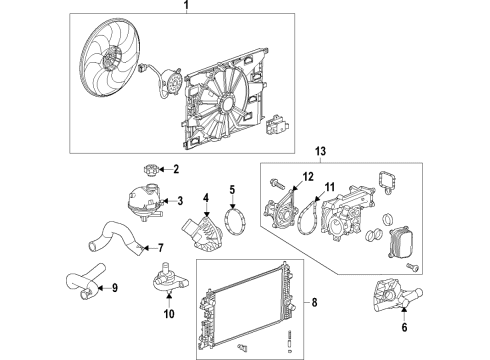 2022 Buick Encore GX Radiator & Components Diagram 5 - Thumbnail