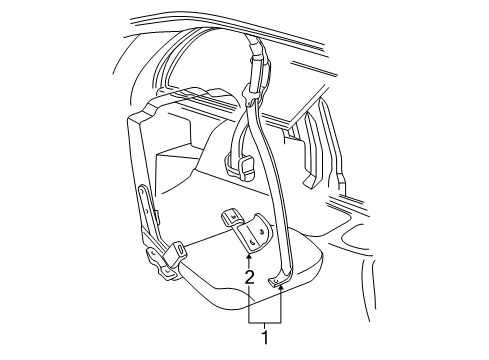 1996 Chevy Blazer Rear Seat Belts Diagram