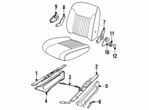 1993 Pontiac Trans Sport Cover, Front Bottom Driver Side Diagram for 12398379