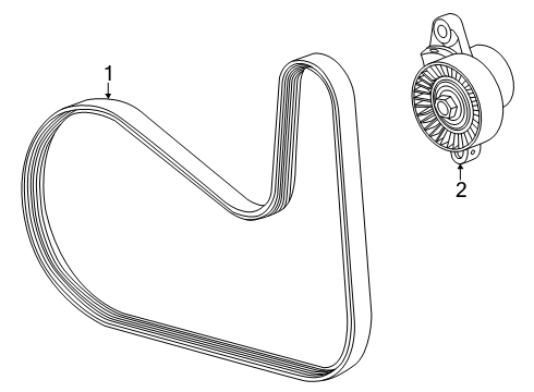 2024 GMC Acadia Belts & Pulleys Diagram