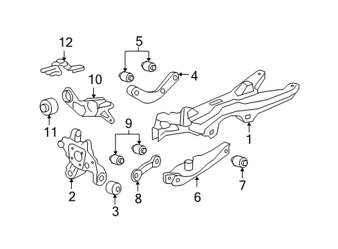 2007 Saturn Aura Rear Suspension Components Diagram 2 - Thumbnail