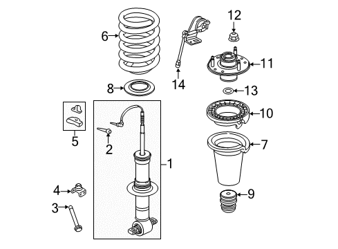 2016 Chevy Silverado 1500 Struts & Components Diagram 3 - Thumbnail
