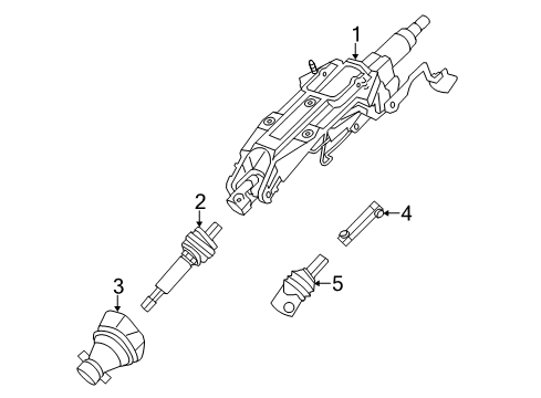 2012 Cadillac CTS Steering Column Assembly Diagram