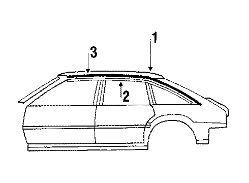 1984 Pontiac Phoenix Roof & Components Diagram