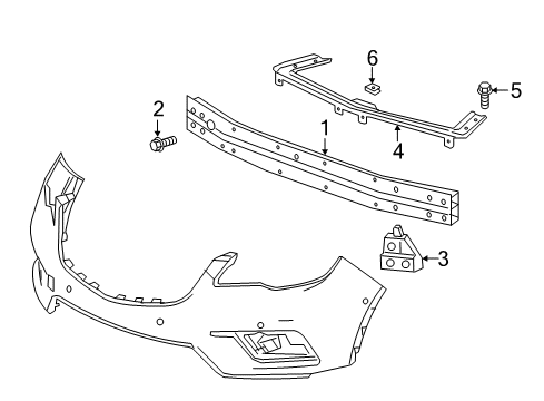 2017 Buick Envision Bumper & Components - Front Diagram 2 - Thumbnail