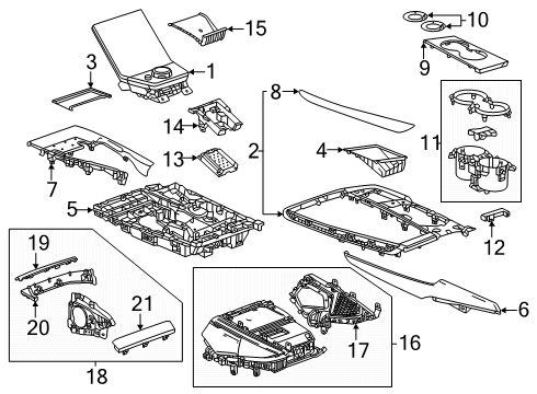 2025 Cadillac ESCALADE IQ Antenna, Driver Side Diagram for 13546098