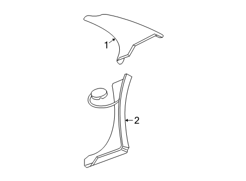 1999 Buick Regal Interior Trim - Quarter Panels Diagram