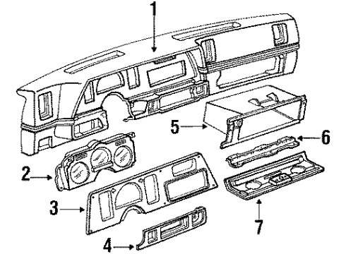 1988 Pontiac Sunbird Instrument Panel Diagram