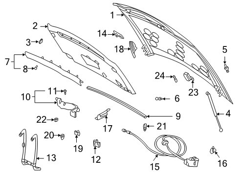 2000 Buick LeSabre Hood Bumper Diagram for 25675687