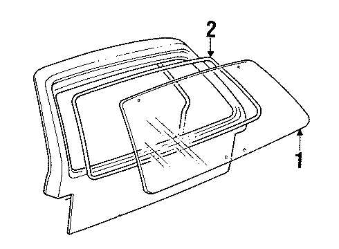 1984 Buick Century Glass - Lift Gate Diagram