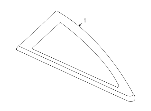 2008 Saturn Astra Glass & Hardware - Quarter Panel Diagram