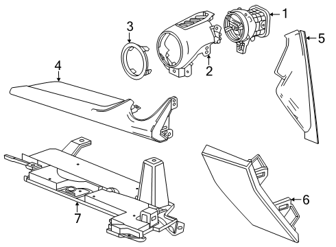 2024 Chevy Blazer EV Instrument Panel Components Diagram