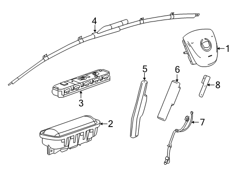 2014 Cadillac ATS Rear Seat Air Bag Harness Diagram for 22831712