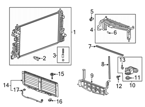 2020 Buick Encore GX Radiator Diagram for 42771761