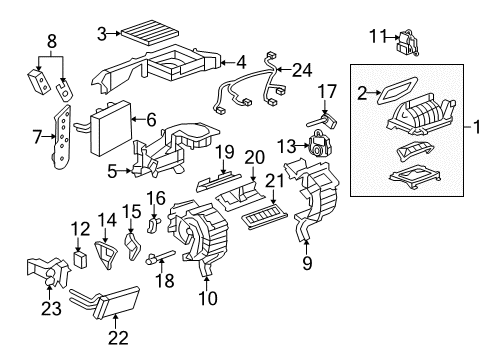 2014 Chevy Equinox A/C & Heater Control Units Diagram