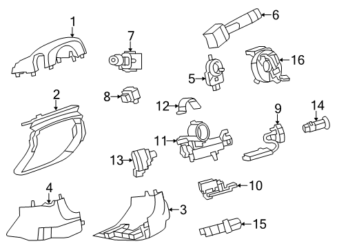 2012 Cadillac CTS Tilt Switch Diagram for 84625099
