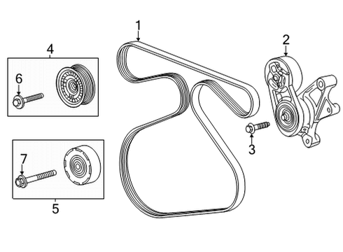 2021 Cadillac CT4 Idler Pulley, Passenger Side Diagram for 12666591