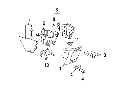 2008 Chevy Uplander Front Console Diagram 2 - Thumbnail