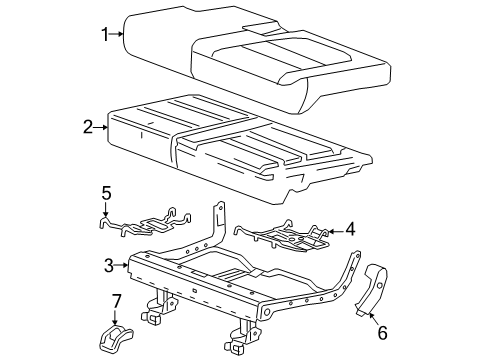 2025 Buick Enclave Cover, Folding Rear Seat Diagram for 26422116