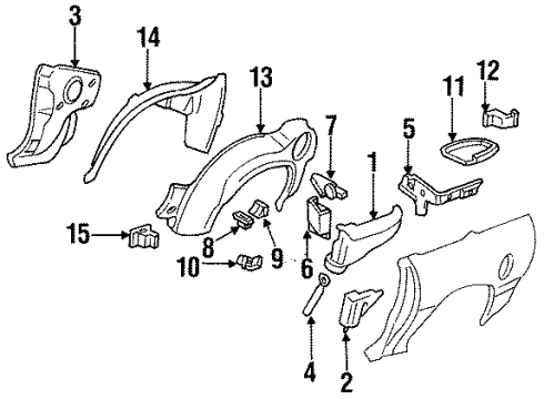 2001 Pontiac Firebird Mount Bracket, Passenger Side Diagram for 10195328
