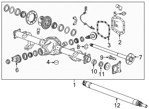 2020 GMC Canyon Drive Shaft Diagram for 85109714