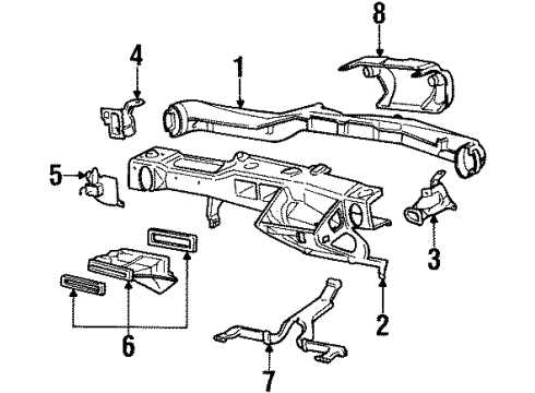 2001 Pontiac Grand Prix Air Duct Diagram for 10300183