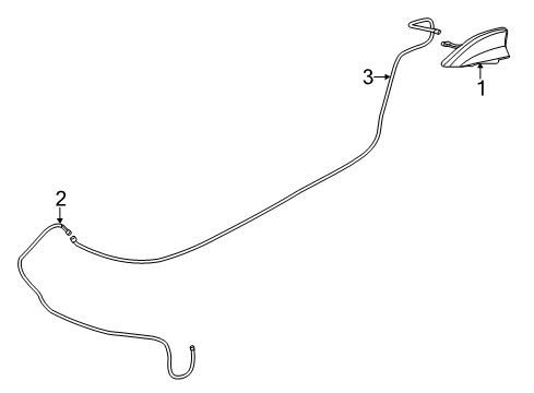 2015 Cadillac ELR Antenna Diagram for 22977165