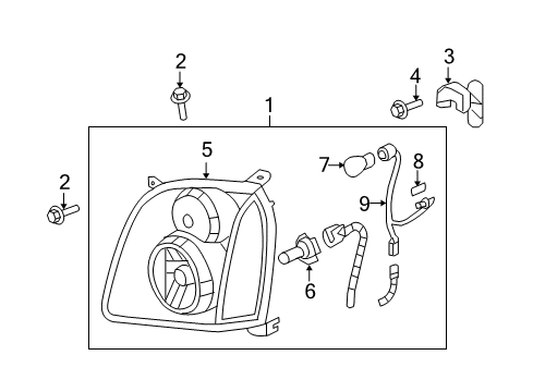 2012 GMC Yukon XL 2500 Bulbs Diagram