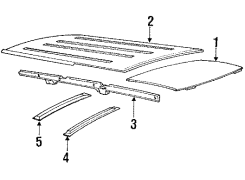 1993 Oldsmobile Silhouette Roof & Components Diagram