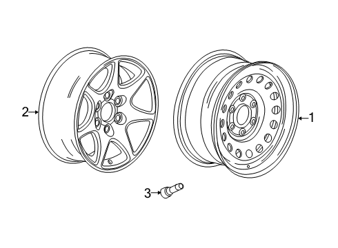 2025 GMC Sierra 1500 Wheels Diagram 4 - Thumbnail