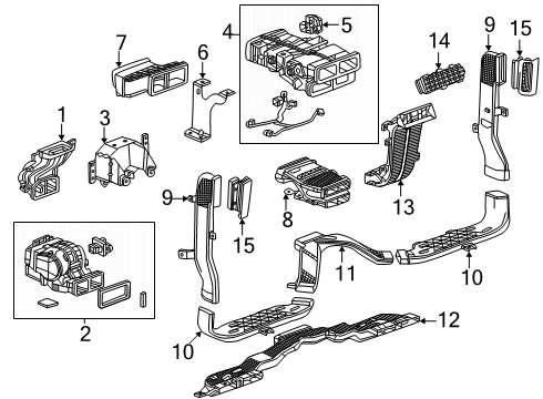 2025 Cadillac ESCALADE IQ Ducts Diagram