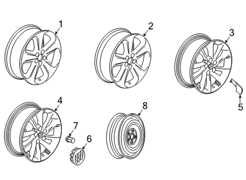 2020 Buick Encore GX Spare Wheel Diagram for 42486005