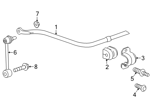 2021 Chevy Camaro Stabilizer Bar & Components Diagram 4 - Thumbnail