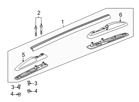 2012 GMC Acadia Rear Support, Passenger Side Diagram for 20888390