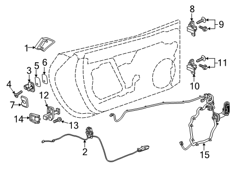 2019 Chevy Corvette Lock & Hardware Diagram