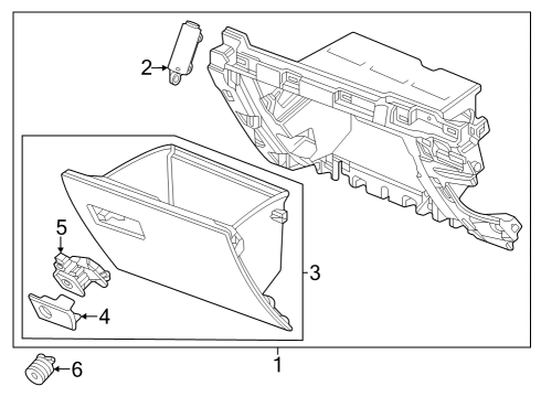 2025 GMC Sierra 3500 HD Glove Box Diagram