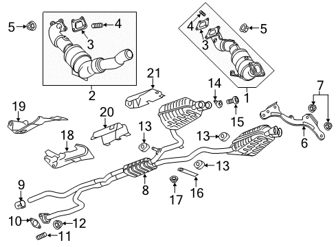 2020 Cadillac CT6 Manifold Gasket Diagram for 12698233