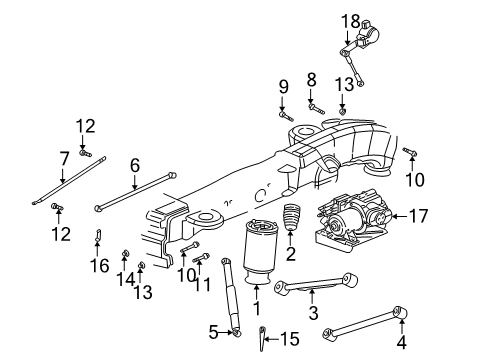 2004 Buick Rainier Rear Suspension Components Diagram 2 - Thumbnail
