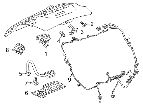 2025 Chevy Equinox Lift Gate - Lock & Hardware Diagram