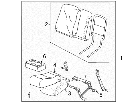 2006 Chevy Suburban 1500 Seat Cover Diagram for 88976102