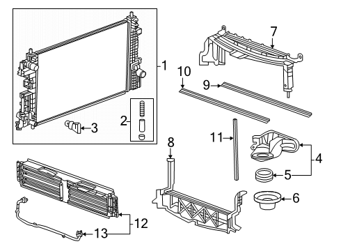 2024 Buick Envista Radiator & Components Diagram