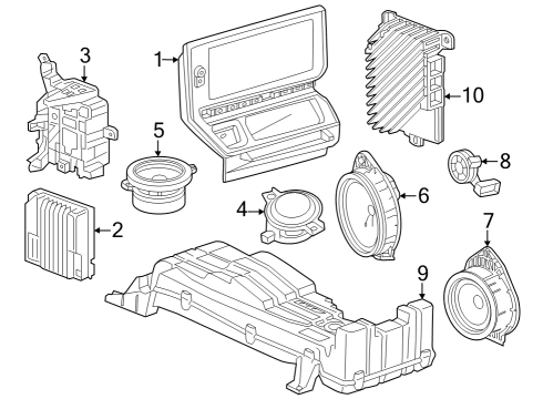 2024 GMC Sierra 2500 HD Amplifier, Radio Receiver Diagram for 85717678